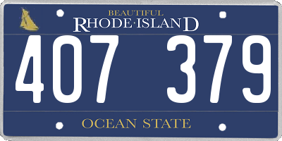 RI license plate 407379