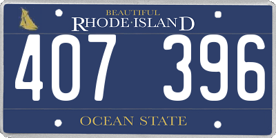 RI license plate 407396