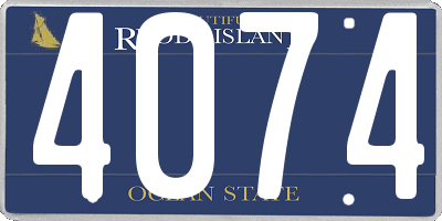 RI license plate 4074