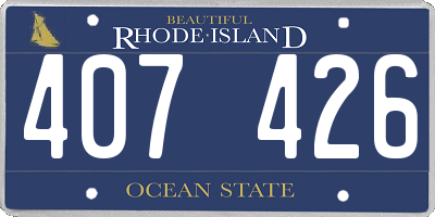 RI license plate 407426