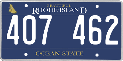RI license plate 407462