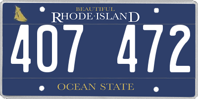 RI license plate 407472