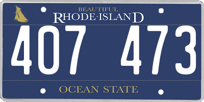 RI license plate 407473