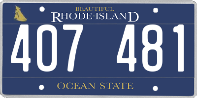 RI license plate 407481
