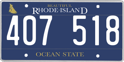 RI license plate 407518