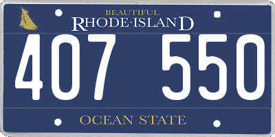 RI license plate 407550
