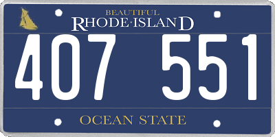 RI license plate 407551