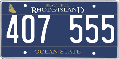 RI license plate 407555