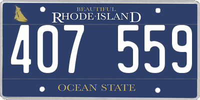 RI license plate 407559