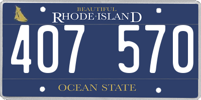 RI license plate 407570