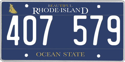 RI license plate 407579