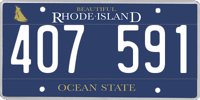 RI license plate 407591