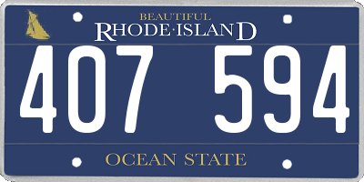 RI license plate 407594
