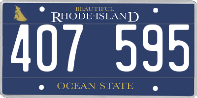 RI license plate 407595