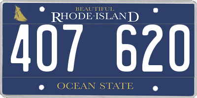 RI license plate 407620