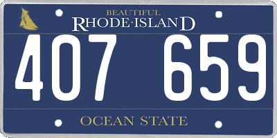 RI license plate 407659