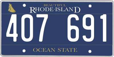 RI license plate 407691