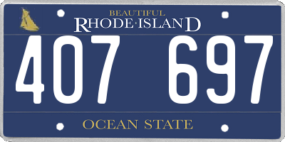 RI license plate 407697
