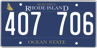 RI license plate 407706