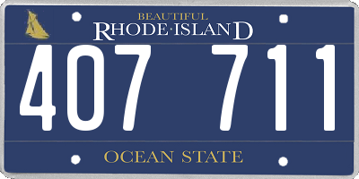 RI license plate 407711