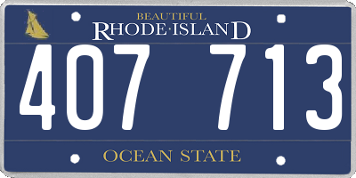 RI license plate 407713