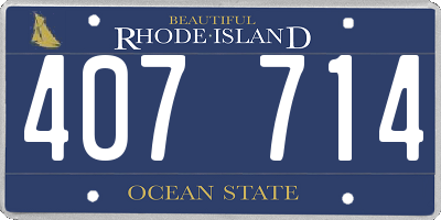 RI license plate 407714