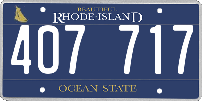 RI license plate 407717