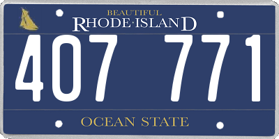 RI license plate 407771