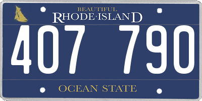 RI license plate 407790