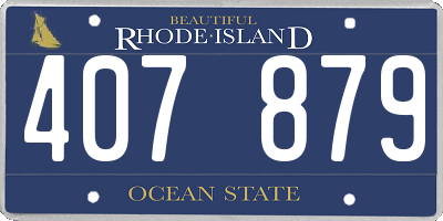 RI license plate 407879