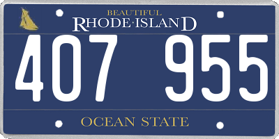 RI license plate 407955