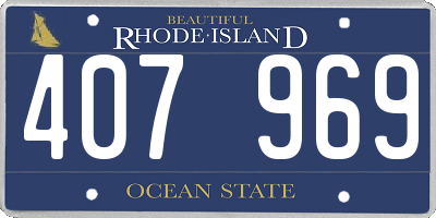 RI license plate 407969