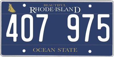 RI license plate 407975