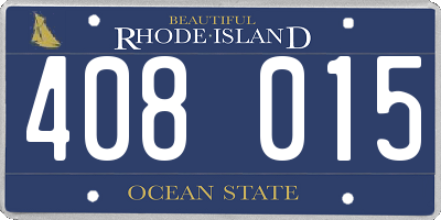 RI license plate 408015