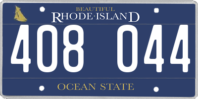 RI license plate 408044