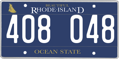 RI license plate 408048