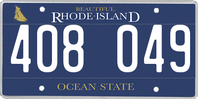 RI license plate 408049