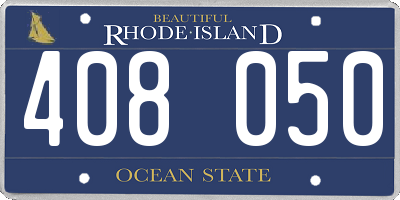 RI license plate 408050