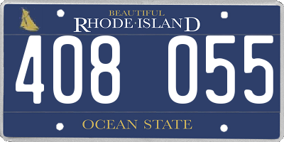 RI license plate 408055