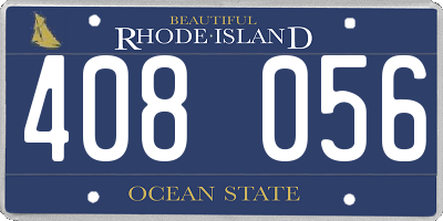 RI license plate 408056