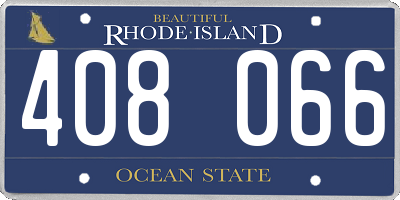 RI license plate 408066