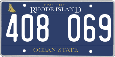 RI license plate 408069
