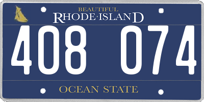 RI license plate 408074