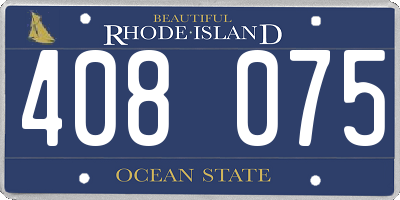 RI license plate 408075