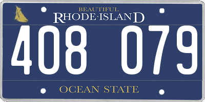 RI license plate 408079