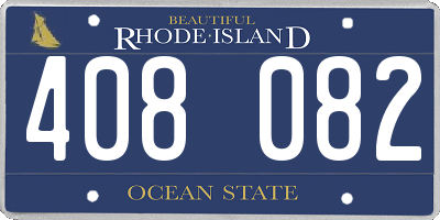 RI license plate 408082