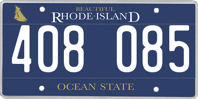 RI license plate 408085