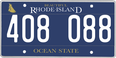 RI license plate 408088