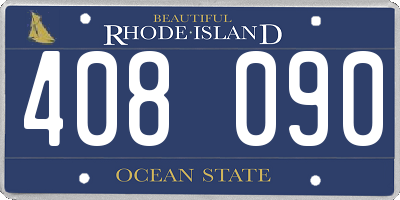 RI license plate 408090