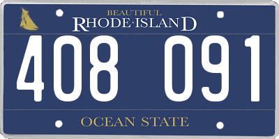 RI license plate 408091